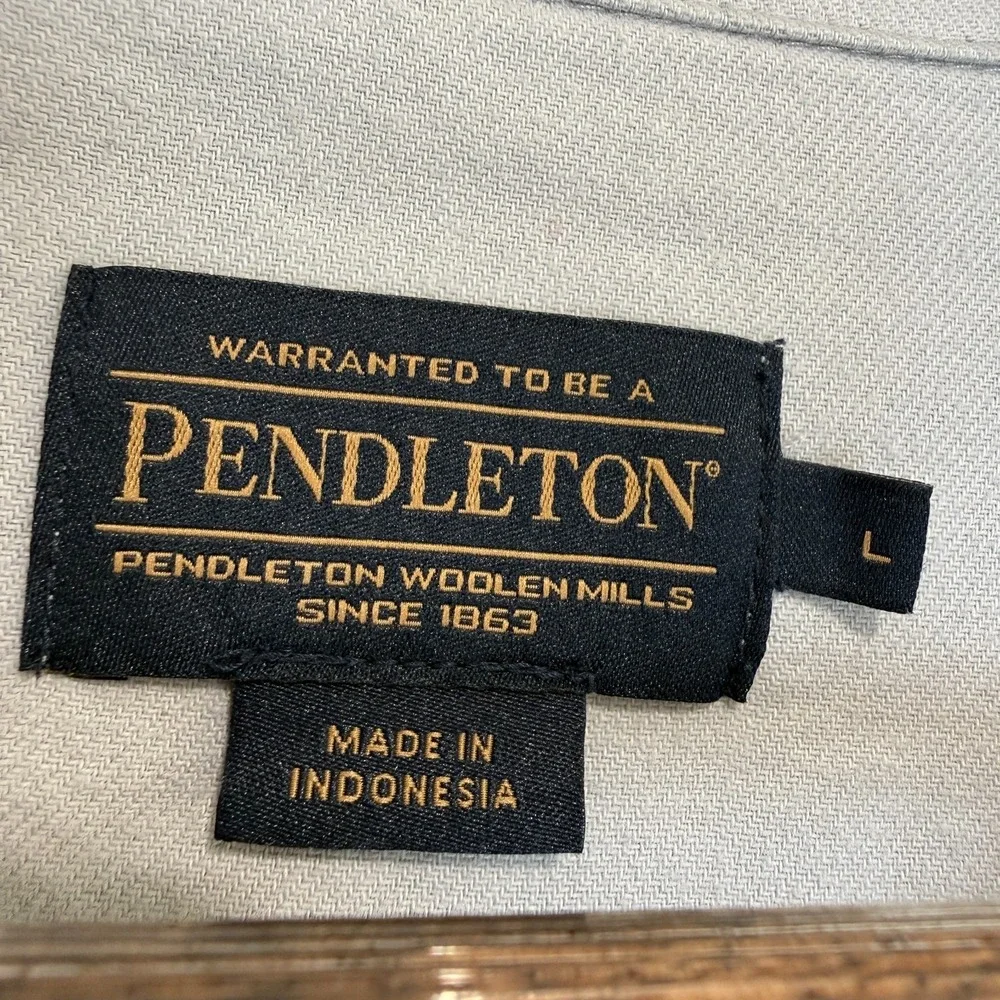 Pendleton Ski Flannel Pajama Shirt Men Large AOP Graphic Pine Trees Skiers Sleep